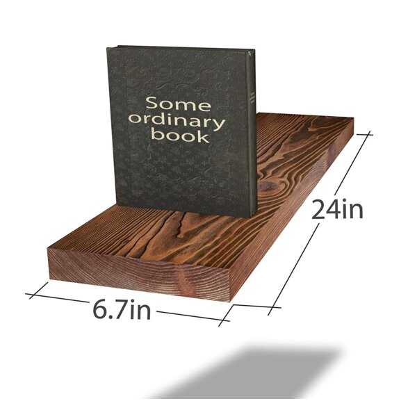 Loon Peak® Wood Floating Shelves Set Of 2 - Rustic Shelf 24 Inch 